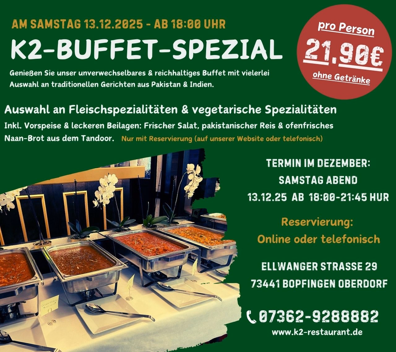 K2 Restaurant Buffet Wochenende
